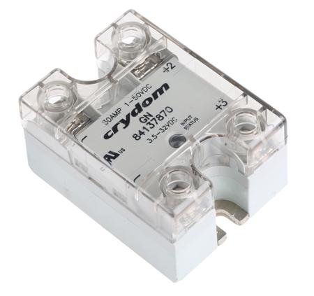84137870 Sensata Crydom 8413 Series Solid State Relay, 30 A dc Load, Panel Mount, 50 V dc Load, 32 V dc Control
