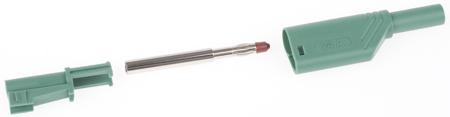 934099104 Hirschmann Test & Measurement Green Male Banana Plug, 4 mm Connector, Screw Termination, Nickel Plating