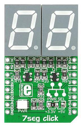 MIKROE-1201 MikroElektronika , 7seg Click LED Add On Board