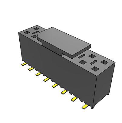 SSM-108-S-DV-A-P-TR Samtec SSM Series Vertical Surface Mount PCB Socket, 16-Contact, 2-Row, 2.54mm Pitch, SMT Termination