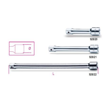 928/21 BETA 3/4 mm Square Socket Adapter, 200 mm Overall