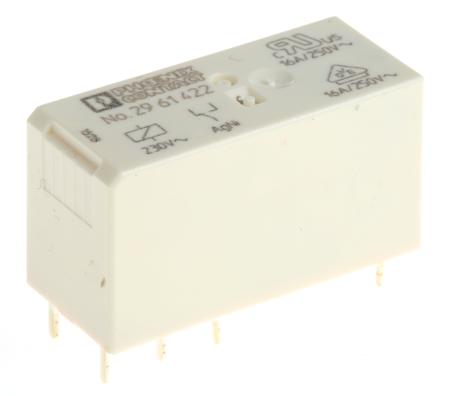 2961422 Phoenix Contact PCB Mount Power Relay, 230V ac Coil, 16A Switching Current, SPDT