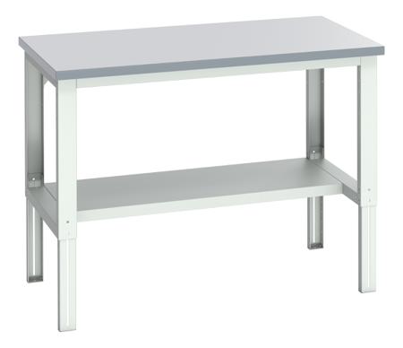 41004182-16V Bott 41004182.16V Sheet Steel Workbench, 450kg Max Load, Adjustable Height, 740 → 1140mm x 900mm x 1500mm