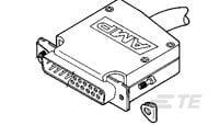 5206478-4 TE Connectivity D-sub Connector Backshell HD-20 Series, 37 Way Right Angle, Straight