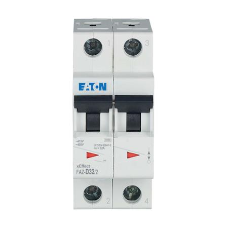 278786 FAZ-D32/2 Eaton xEffect MCB, 2P, 32A Curve D, 240 → 415V AC, 10 kA Breaking Capacity