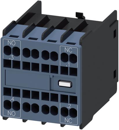 3RH2911-2NF11 Siemens Auxiliary Contact, 2 Contact, 1NC + 1NO, Snap-On, Sirius Innovation 3RH2