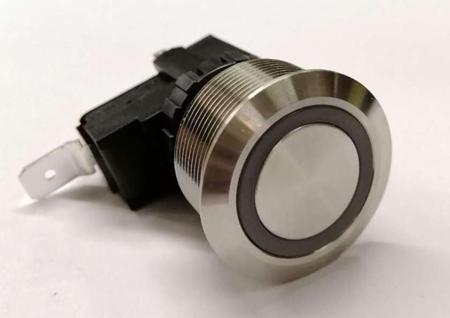 175-8869 Single Pole Single Throw (SPST) Momentary Push Button Switch, IP67, 25.2 Dia.mm, Panel Mount White LED, 250 / 125V ac