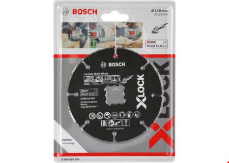 2608901192 Bosch X-Lock Carbide Cutting Disc, 115mm x 1mm Thick, X-LOCK