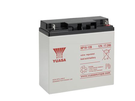 NP18-12B Yuasa 12V M5 Sealed Lead Acid Battery, 17.2Ah