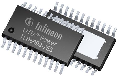 TLD60982ESXUMA2 Infineon  DC-DC, DC to DC Controller 2-Channel 500 kHz, PG-TSDSO-24