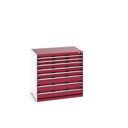 40029025-24V Bott 8 Cabinet, Steel, 1000mm x 750mm x 1050mm, Red
