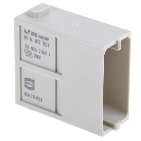 09140173001 HARTING Heavy Duty Power Connector Module, 10A, Male, Han-Modular Series, 17 Contacts