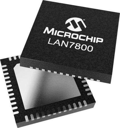LAN7800T/Y9X Microchip , Ethernet Transceiver, 1000Mbps, 1.8 → 3.3 V, 48-Pin QFN