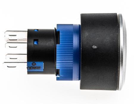 175-8408 Single Pole Double Throw (SPDT) Lock Push Button Switch, IP65, 22.2 Dia.mm, Panel Mount Green LED, Power Symbol