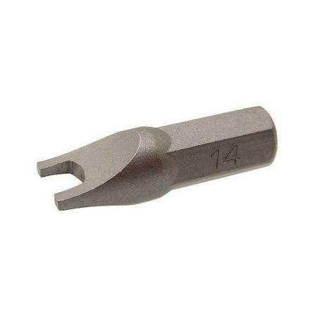 E-114-SN10 SAM Spanner Screwdriver Bit, 1/4 in Tip, 1/4 in Drive, Square Drive, 25 mm Overall