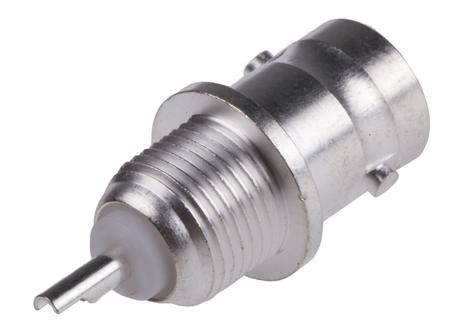 546-4465 RS Pro Straight 50Ω Panel Mount Bulkhead Fitting BNC Connector, jack, Silver, Solder Termination