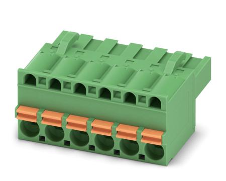 1902152 Phoenix Contact, 5.08mm Pitch, FKCT 2.5/ 6-ST-5.08, 6 Way, Pluggable Terminal Block, Plug, Spring Cage Termination,