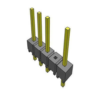 MTSW-105-23-T-S-255-002 Samtec MTSW Series Straight Through Hole PCB Header, 5 Contact(s), 2.54 mm Pitch, 1 Row, Unshrouded