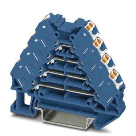 3270119 Phoenix Contact  PTRV Series Blue, 0.14 → 2.5mm², Push In Termination