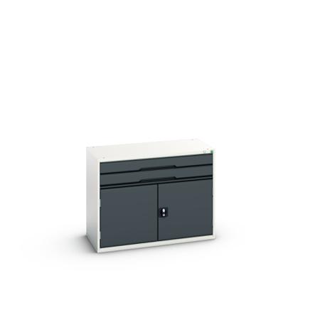16925216.19 2 Cabinet, Steel, 800mm x 1050mm x 550mm, Anthracite Grey, Light Grey
