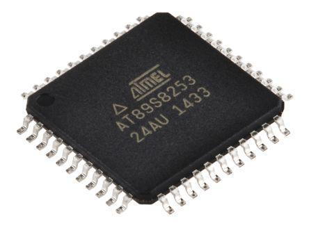 AT89S8253-24AU Microchip , 8bit 8051 Microcontroller, 24MHz, 2 kB, 12 kB Flash, 44-Pin TQFP