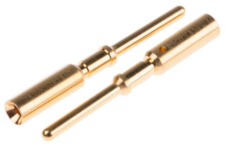 21011009929 HARTING Male Crimp Circular Connector Contact, Wire Size 16 AWG
