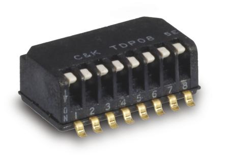 TDP08H0SBD1 C & K Through Hole DIP Switch SPST