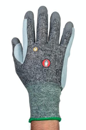 AUR01-10 Tornado Aura Grey Yarn Yarn Cut Resistant Gloves, Size 10, Polyurethane Coating