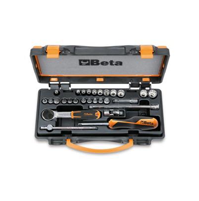 900MB-C28 BETA 28-Piece Metric 1/4 Standard Socket Set with Ratchet, Hexagon