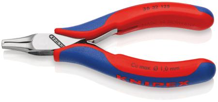 36 32 125 Knipex Pliers, 12 mm Overall, Straight Tip, 18mm Jaw