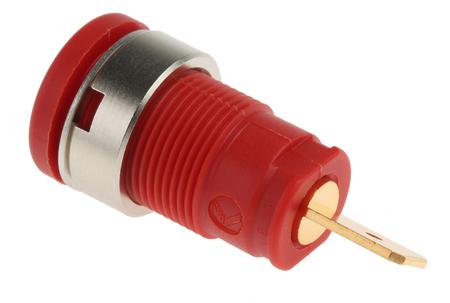 972356101 Hirschmann Test & Measurement, Red 4mm Socket, Gold Plated, 16A