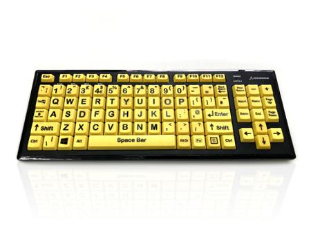 KYB-M2VIS-UCUHBT Ceratech  Wireless Bluetooth Vision Impairment Keyboard, QWERTY (UK), Multi Colour
