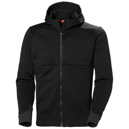 79232_990-M Helly Hansen Tech Black Jacket Front Zip, M 1 EA