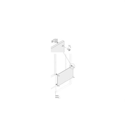 1STQ007497A0000 ABB PPFB Series RAL 7035 Light Grey Pickled Steel Sheet Blind Panel, 735mm H, 590mm W, 590mm D, for Use with PPFB6080