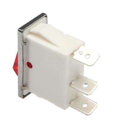 C5503FQNBC Arcolectric (Bulgin) Ltd Illuminated Single Pole Single Throw (SPST), On-Off Rocker Switch Panel Mount