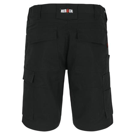 22MBM2101BK-46 Herock BARGO SHORTS Black 2% Elastane, 98% Cotton Work shorts, 36in