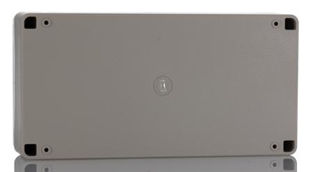 RP1175C Hammond RP Series Light Grey ABS General Purpose Enclosure, IP65, Clear Lid, 165 x 85 x 55mm