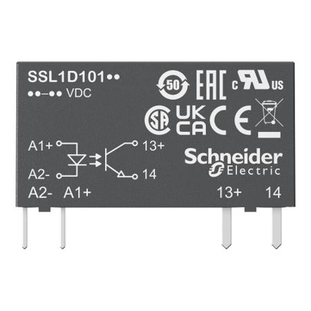 SSL1D101JD Schneider Electric 0.1 A SPNO Solid State Relay, DC Switching, PCB Mount MOSFET, 48 V dc Maximum Load