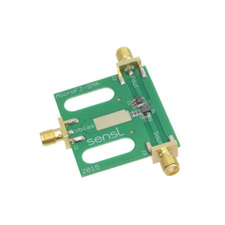 MICROFJ-SMA-30035-GEVB onsemi MicroFJ-30035-TSV Mounted onto a PCB with Three SMA Connectors Evaluation Board MICROFJ-30035-TSV-TR,