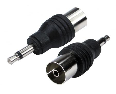 286-2892 RS PRO A/V Connector Adapter, Male 3.5 mm Mono to Female TV Aerial Coaxial