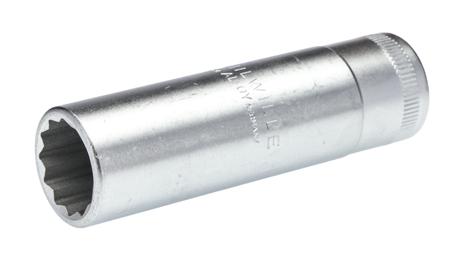 03020017 STAHLWILLE 1/2 in Drive 17mm Deep Socket, 12 point, 83 mm Overall Length