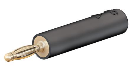 24.0115-21 Staubli Black, Male to Female Test Connector Adapter With Brass contacts and Gold Plated - Socket Size: 4mm