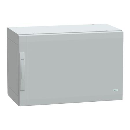 NSYPLA574G Schneider Electric Thalassa Series Grey Fibreglass Reinforced Polyester Enclosure, IP65, IK10, Grey Lid, 750 x 500 x
