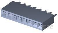 535541-6 TE Connectivity AMPMODU Series Vertical Board Mount PCB Header, 8 Contact(s), 2.54mm Pitch, 1 Row(s), Unshrouded
