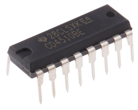 CD4510BE Texas Instruments  4-stage Through Hole BCD Counter, 16-Pin PDIP