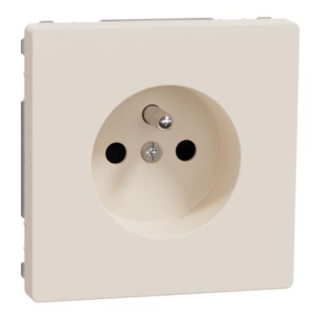 MTN2500-6033 Schneider Electric D-Life Cream 1 Gang Plug Socket, 2 Poles, 16A, Type E - French, Indoor Use