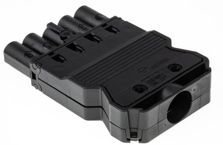 92.954.4053.1 Wieland GST18i5 Series Mini Connector, 5-Pole, Male, Cable Mount, 20A, IP20