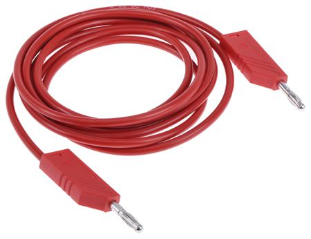 934066101 Hirschmann Test & Measurement Test lead, 32A, 60V dc, Red, 2m Lead Length