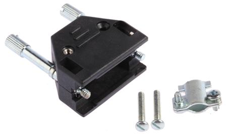 2801-0102-01 MH Connectors MHED Series ABS D Sub Backshell, 9 Way, Strain Relief