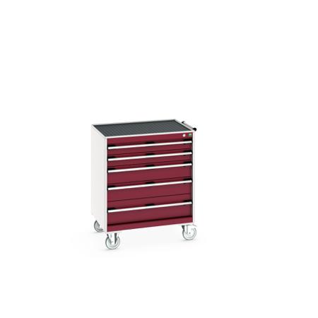 40402059-24V Bott, 5 Drawer Sheet Steel Floor Standing Cabinet, 800 X 650 X 985mm